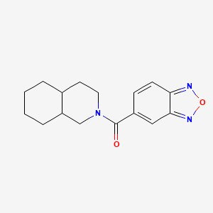 molecular formula C16H19N3O2 B7430058 3,4,4a,5,6,7,8,8a-octahydro-1H-isoquinolin-2-yl(2,1,3-benzoxadiazol-5-yl)methanone 