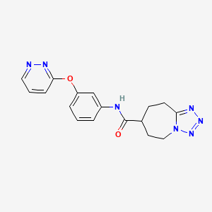 N-(3-pyridazin-3-yloxyphenyl)-6,7,8,9-tetrahydro-5H-tetrazolo[1,5-a]azepine-7-carboxamide