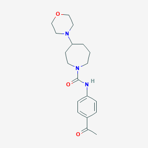 molecular formula C19H27N3O3 B7430069 N-(4-acetylphenyl)-4-morpholin-4-ylazepane-1-carboxamide 