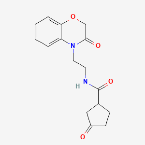 3-oxo-N-[2-(3-oxo-1,4-benzoxazin-4-yl)ethyl]cyclopentane-1-carboxamide