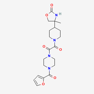 1-[4-(Furan-2-carbonyl)piperazin-1-yl]-2-[4-(4-methyl-2-oxo-1,3-oxazolidin-4-yl)piperidin-1-yl]ethane-1,2-dione