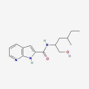 molecular formula C15H21N3O2 B7430157 N-(1-hydroxy-4-methylhexan-2-yl)-1H-pyrrolo[2,3-b]pyridine-2-carboxamide 