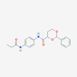 2-phenyl-N-[4-(propanoylamino)phenyl]-1,3-dioxane-4-carboxamide