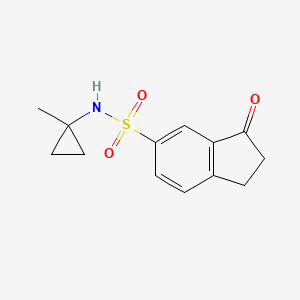 N-(1-methylcyclopropyl)-3-oxo-1,2-dihydroindene-5-sulfonamide