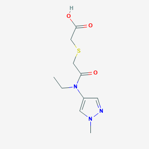 2-[2-[Ethyl-(1-methylpyrazol-4-yl)amino]-2-oxoethyl]sulfanylacetic acid