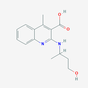 molecular formula C15H18N2O3 B7430186 2-(4-Hydroxybutan-2-ylamino)-4-methylquinoline-3-carboxylic acid 