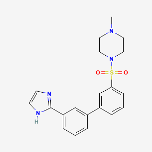 1-[3-[3-(1H-imidazol-2-yl)phenyl]phenyl]sulfonyl-4-methylpiperazine