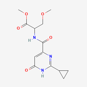 methyl 2-[(2-cyclopropyl-6-oxo-1H-pyrimidine-4-carbonyl)amino]-3-methoxypropanoate