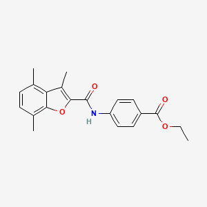 Ethyl 4-[(3,4,7-trimethyl-1-benzofuran-2-carbonyl)amino]benzoate