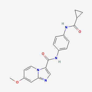 N-[4-(cyclopropanecarbonylamino)phenyl]-7-methoxyimidazo[1,2-a]pyridine-3-carboxamide