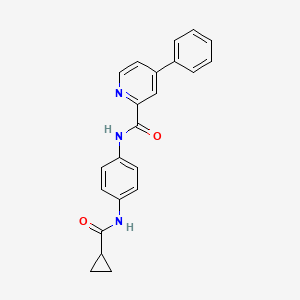 N-[4-(cyclopropanecarbonylamino)phenyl]-4-phenylpyridine-2-carboxamide