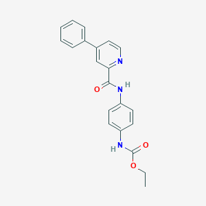 ethyl N-[4-[(4-phenylpyridine-2-carbonyl)amino]phenyl]carbamate