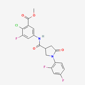 Methyl 2-chloro-5-[[1-(2,4-difluorophenyl)-5-oxopyrrolidine-3-carbonyl]amino]-3-fluorobenzoate