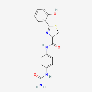 N-[4-(carbamoylamino)phenyl]-2-(2-hydroxyphenyl)-4,5-dihydro-1,3-thiazole-4-carboxamide