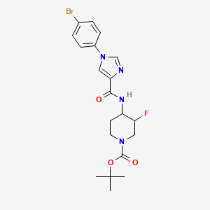 Tert-butyl 4-[[1-(4-bromophenyl)imidazole-4-carbonyl]amino]-3-fluoropiperidine-1-carboxylate