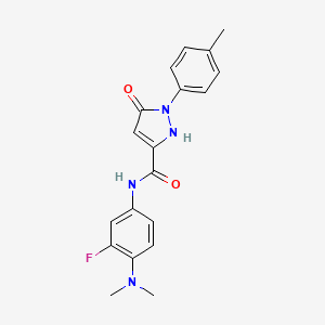 N-[4-(dimethylamino)-3-fluorophenyl]-2-(4-methylphenyl)-3-oxo-1H-pyrazole-5-carboxamide