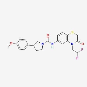 N-[4-(2,2-difluoroethyl)-3-oxo-1,4-benzothiazin-6-yl]-3-(4-methoxyphenyl)pyrrolidine-1-carboxamide