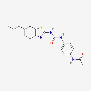 N-[4-[(6-propyl-4,5,6,7-tetrahydro-1,3-benzothiazol-2-yl)carbamoylamino]phenyl]acetamide