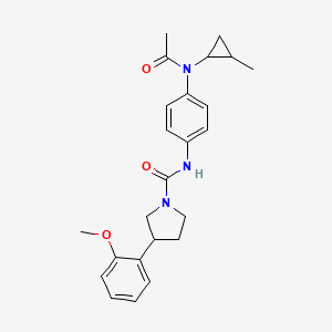 N-[4-[acetyl-(2-methylcyclopropyl)amino]phenyl]-3-(2-methoxyphenyl)pyrrolidine-1-carboxamide