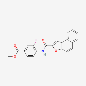 molecular formula C21H14FNO4 B7430409 Methyl 4-(benzo[e][1]benzofuran-2-carbonylamino)-3-fluorobenzoate 