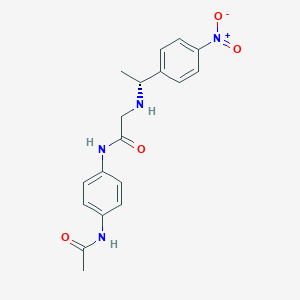 N-(4-acetamidophenyl)-2-[[(1R)-1-(4-nitrophenyl)ethyl]amino]acetamide