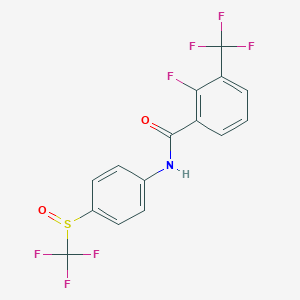 2-fluoro-3-(trifluoromethyl)-N-[4-(trifluoromethylsulfinyl)phenyl]benzamide