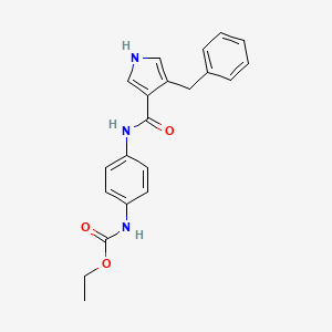 ethyl N-[4-[(4-benzyl-1H-pyrrole-3-carbonyl)amino]phenyl]carbamate