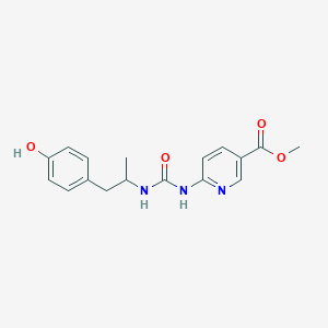 molecular formula C17H19N3O4 B7430447 Methyl 6-[1-(4-hydroxyphenyl)propan-2-ylcarbamoylamino]pyridine-3-carboxylate 