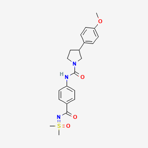 N-[4-[[dimethyl(oxo)-lambda6-sulfanylidene]carbamoyl]phenyl]-3-(4-methoxyphenyl)pyrrolidine-1-carboxamide