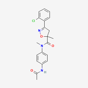 N-(4-acetamidophenyl)-3-(2-chlorophenyl)-N,5-dimethyl-4H-1,2-oxazole-5-carboxamide