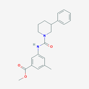 Methyl 3-methyl-5-[(3-phenylpiperidine-1-carbonyl)amino]benzoate