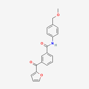 molecular formula C20H17NO4 B7430500 3-(furan-2-carbonyl)-N-[4-(methoxymethyl)phenyl]benzamide 