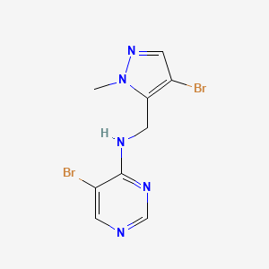 molecular formula C9H9Br2N5 B7430537 5-bromo-N-[(4-bromo-2-methylpyrazol-3-yl)methyl]pyrimidin-4-amine 