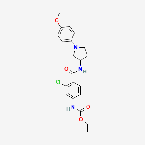 molecular formula C21H24ClN3O4 B7430549 ethyl N-[3-chloro-4-[[1-(4-methoxyphenyl)pyrrolidin-3-yl]carbamoyl]phenyl]carbamate 