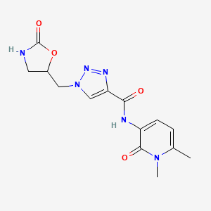 N-(1,6-dimethyl-2-oxopyridin-3-yl)-1-[(2-oxo-1,3-oxazolidin-5-yl)methyl]triazole-4-carboxamide