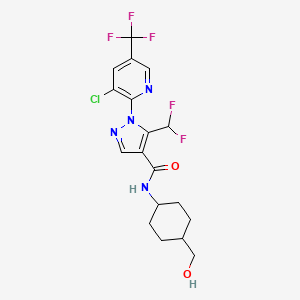 1-[3-chloro-5-(trifluoromethyl)pyridin-2-yl]-5-(difluoromethyl)-N-[4-(hydroxymethyl)cyclohexyl]pyrazole-4-carboxamide