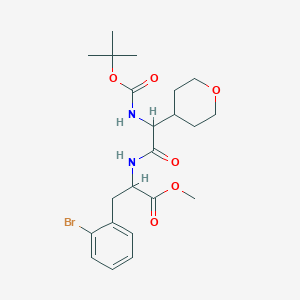 molecular formula C22H31BrN2O6 B7430585 Boc-DL-Gly(tetrahydropyran-4-yl)-DL-Phe(2-Br)-OMe 
