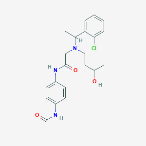 molecular formula C22H28ClN3O3 B7430593 N-(4-acetamidophenyl)-2-[1-(2-chlorophenyl)ethyl-(3-hydroxybutyl)amino]acetamide 