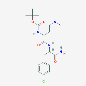 molecular formula C20H31ClN4O4 B7430619 Boc-DL-Dab(Me2)-DL-Phe(4-Cl)-NH2 