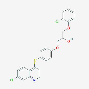 1-(2-Chlorophenoxy)-3-[4-(7-chloroquinolin-4-yl)sulfanylphenoxy]propan-2-ol