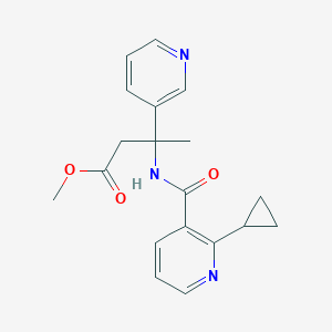 molecular formula C19H21N3O3 B7430627 Methyl 3-[(2-cyclopropylpyridine-3-carbonyl)amino]-3-pyridin-3-ylbutanoate 