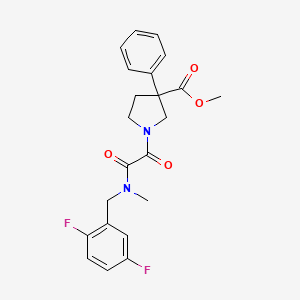 Methyl 1-[2-[(2,5-difluorophenyl)methyl-methylamino]-2-oxoacetyl]-3-phenylpyrrolidine-3-carboxylate