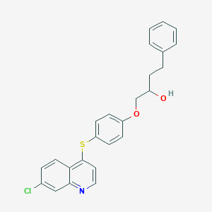molecular formula C25H22ClNO2S B7430655 1-[4-(7-Chloroquinolin-4-yl)sulfanylphenoxy]-4-phenylbutan-2-ol 