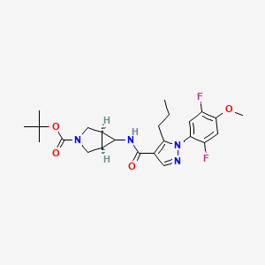 tert-butyl (1R,5S)-6-[[1-(2,5-difluoro-4-methoxyphenyl)-5-propylpyrazole-4-carbonyl]amino]-3-azabicyclo[3.1.0]hexane-3-carboxylate