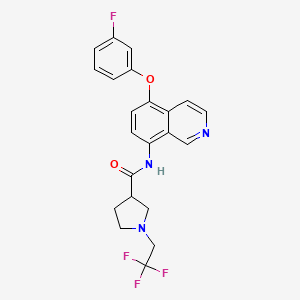 N-[5-(3-fluorophenoxy)isoquinolin-8-yl]-1-(2,2,2-trifluoroethyl)pyrrolidine-3-carboxamide