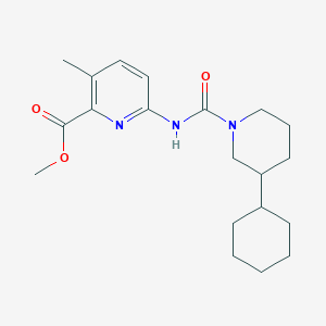 Methyl 6-[(3-cyclohexylpiperidine-1-carbonyl)amino]-3-methylpyridine-2-carboxylate