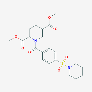 Dimethyl 1-(4-piperidin-1-ylsulfonylbenzoyl)piperidine-2,5-dicarboxylate