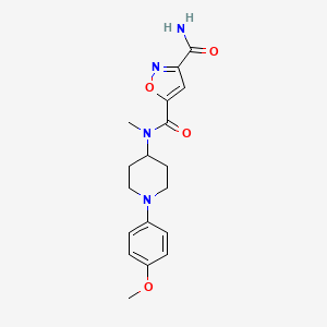 molecular formula C18H22N4O4 B7430809 5-N-[1-(4-methoxyphenyl)piperidin-4-yl]-5-N-methyl-1,2-oxazole-3,5-dicarboxamide 