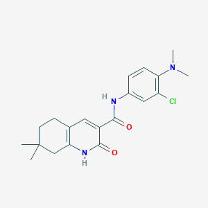 molecular formula C20H24ClN3O2 B7430819 N-[3-chloro-4-(dimethylamino)phenyl]-7,7-dimethyl-2-oxo-1,5,6,8-tetrahydroquinoline-3-carboxamide 