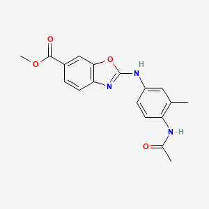molecular formula C18H17N3O4 B7430849 Methyl 2-(4-acetamido-3-methylanilino)-1,3-benzoxazole-6-carboxylate 